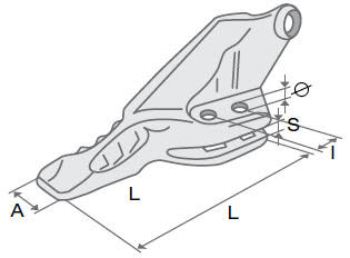 Зуб ковша JCB
