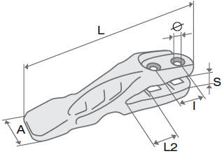 Зуб ковша JCB